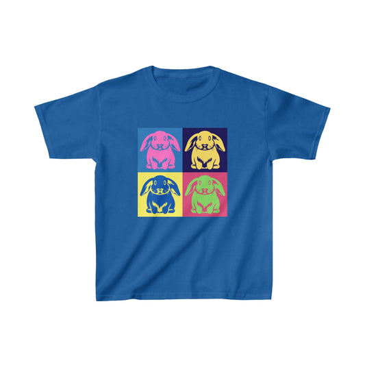 Electric Pop Art Bunny Kids T-Shirt