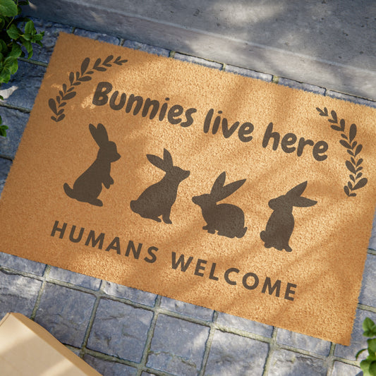 Bunnies live Here Doormat