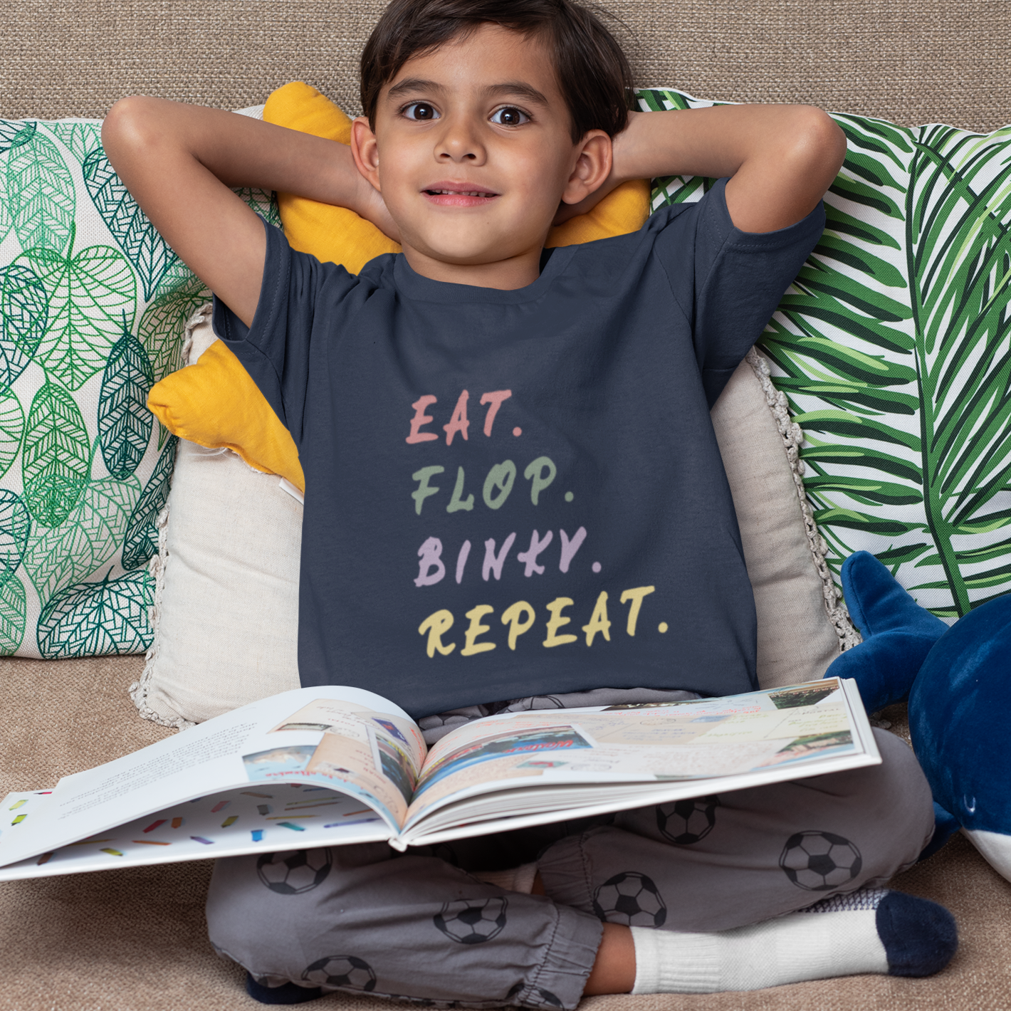 Eat Flop Binky Repeat Kids T-Shirt