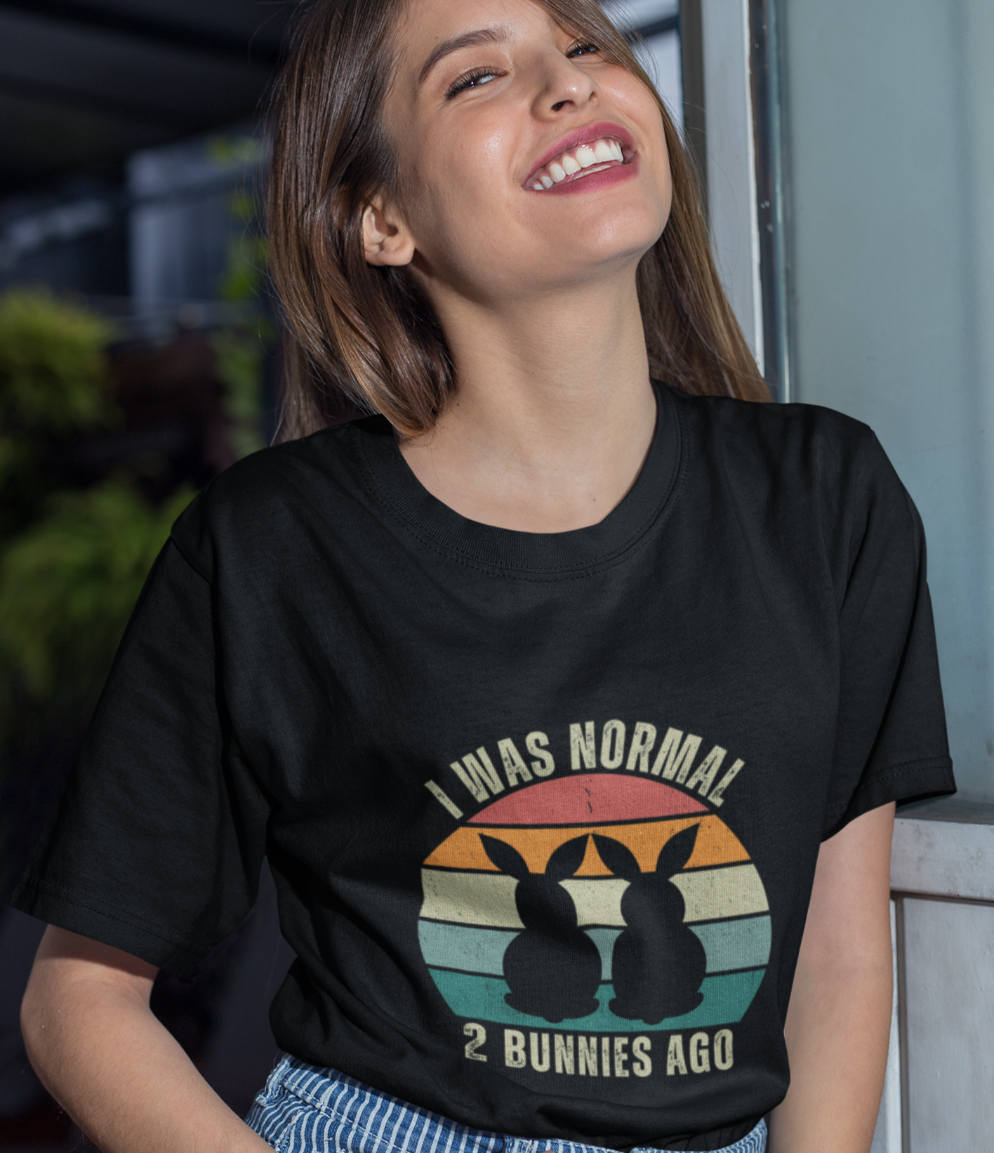 "I Was Normal 2 Bunnies Ago" Unisex T-shirt